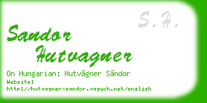 sandor hutvagner business card