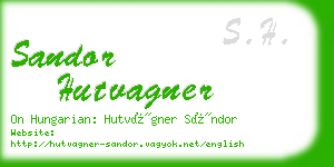 sandor hutvagner business card